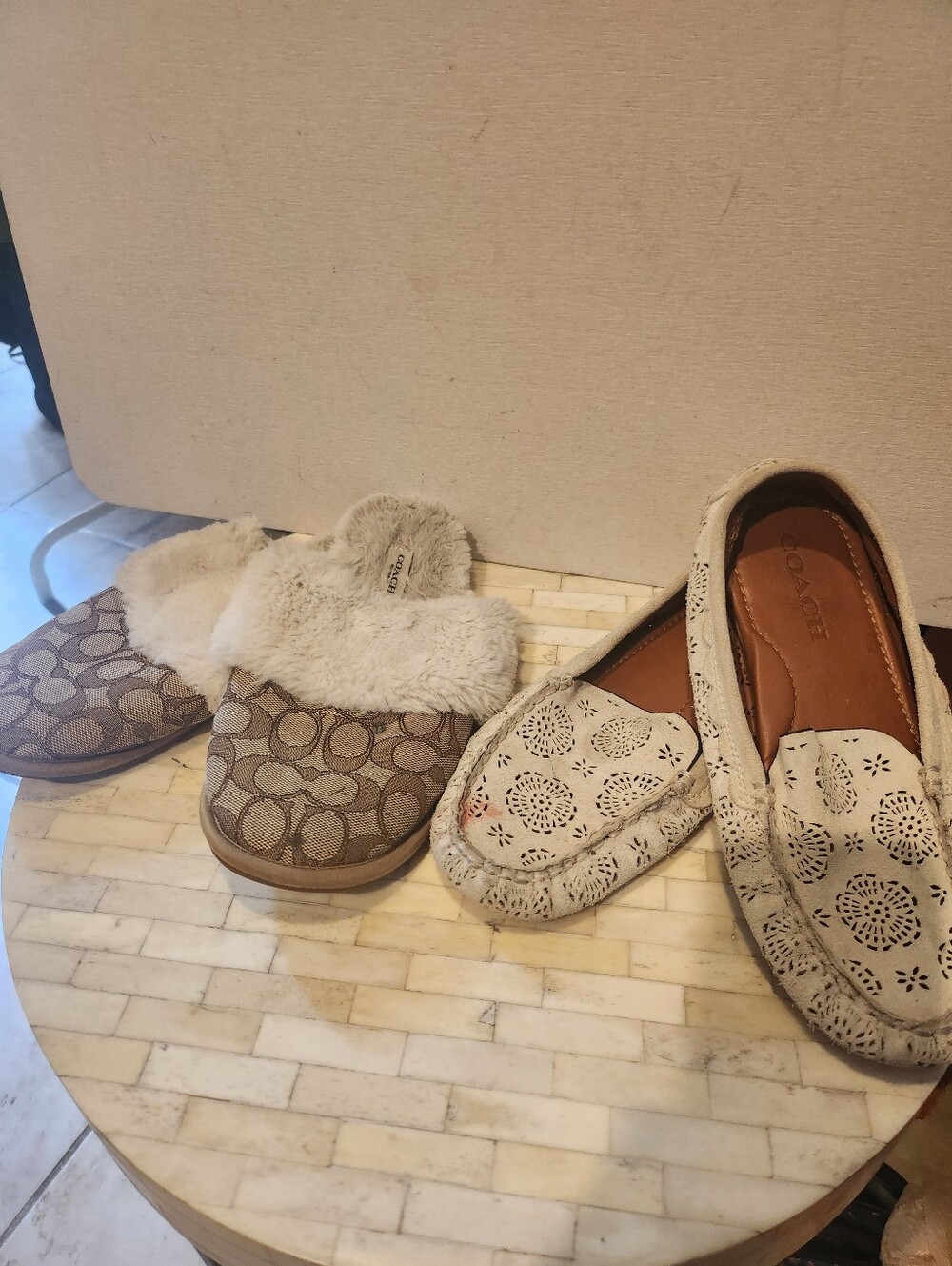 COACH 2 pairs / Slippers and Loafers size 7.5